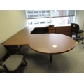 Med Oak C / U Suite Desk w P Top, 2 Drawer Lateral File Med Oak C / U Suite Desk w P Top, 2 Drawer Lateral File